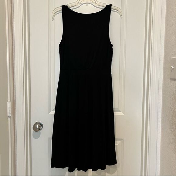 Anthropologie Maeve Women's Brianne Cowl Neck Dress Black Jersey Knit Sz. Medium - Picture 9 of 13
